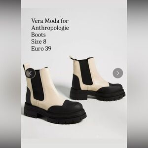 Vera moda size 8 cream and black boots